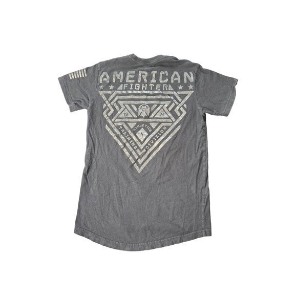 American Fighter Shirt Mens Small Black Distressed‎ MMA Gym Workout Casual |L1 - Picture 6 of 6
